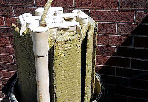 Inside of a dirty pool filter.